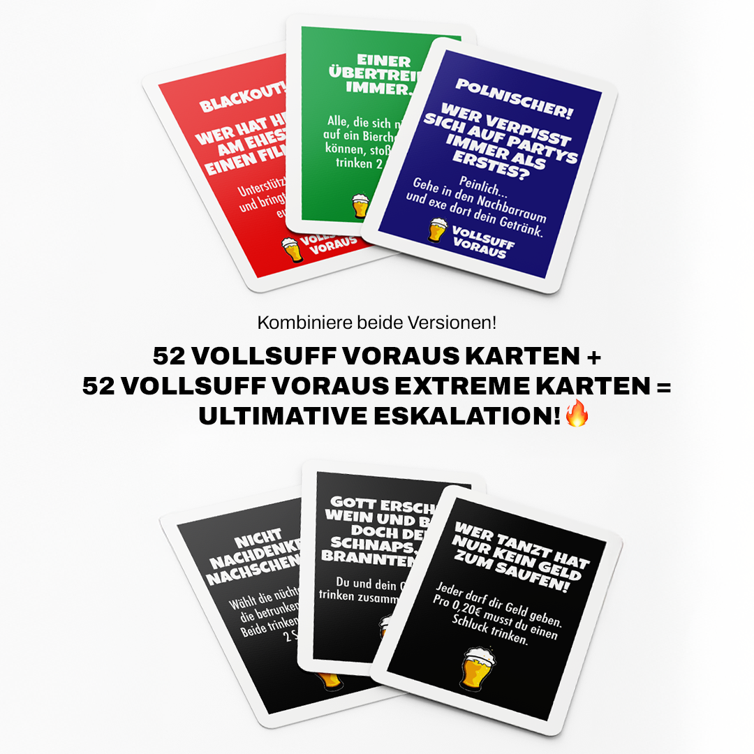 VOLLSUFF VORAUS – Das Lustigste Partyspiel-Set